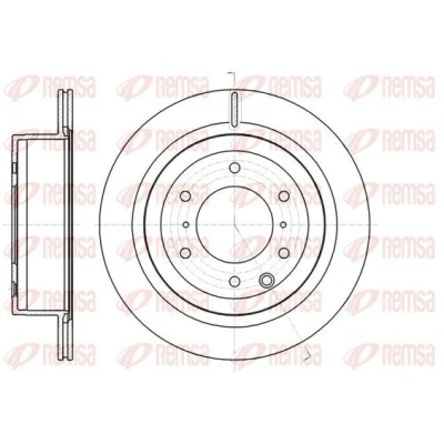 Billede af REMSA 61099.10 Bremseskiver bagaksel 331,8, 331,8 18 6 ventileret MITSUBISHI: PAJERO 4