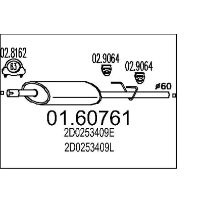 Billede af MTS 01.60761 Lydpotte 1285