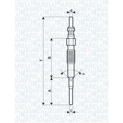 Billede af MAGNETI MARELLI 062900079304 Gløderør 4,4V 8A M8X1 CHEVROLET: Cruze Sedan