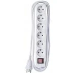 Billede af 6 stikdåse m/j og m/afbr. 3m ledn. 10A 250V hvid