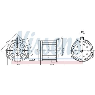 Billede af NISSENS 87549 Kabineblæser uden indbygget regulator HONDA: CIVIC 8 Hatchback