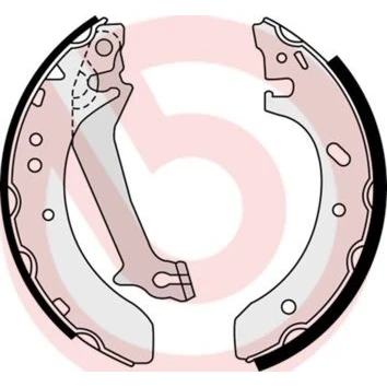 Billede af BREMBO S 23 578 Bremsebakker 203 38 med håndbremsegreb FORD: Escort 6