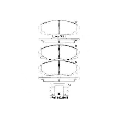 Billede af BREMBO P 30 095 Bremseklodser med akustisk advarsel for slid tilbehør KIA: CARNIVAL / GRAND 3
