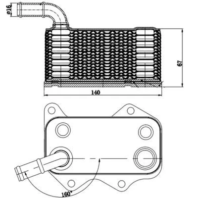 Billede af MAHLE ORIGINAL CLC 174 000S Olieradiator VOLKSWAGEN: Polo V Hatchback, Golf 6, 5, SEAT: Leon II AUDI: A3 Hatchback
