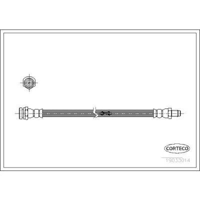 Billede af CORTECO 19033014 Bremseslange bagaksel 350