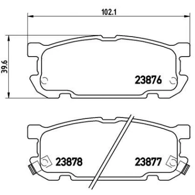 Billede af BREMBO P 49 030 Bremseklodser med akustisk advarsel for slid uden tilbehør MAZDA: MX 5 2
