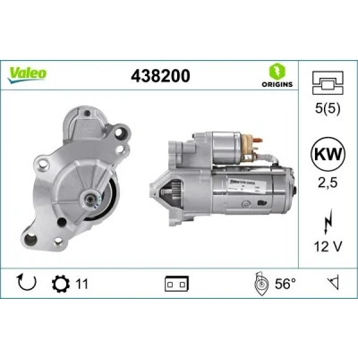 Billede af VALEO 438200 Starter 12 2,5 11 NEW ORIGINAL PART CITROËN: C4 II Hatchback, I Grand Picasso, PEUGEOT: 5008 II, 308 SW 2, 407