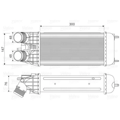 Billede af VALEO 818547 Intercooler uden EGR ventil PEUGEOT: 208 I Hatchback, CITROËN: DS3 Hatchback
