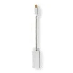 Billede af Mini DisplayPort kabel 1.2 han Hun 21.6 Gbps Guldplateret 0.20 m Runde Flettet Sølv Cover Window Box