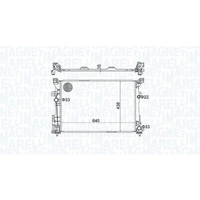 Billede af MAGNETI MARELLI 350213158600 Radiator 640 438 16 Loddet køleripper MERCEDES BENZ: B klasse