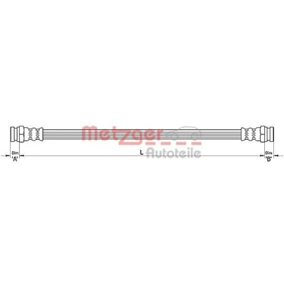 Billede af METZGER 4110485 Bremseslange 290