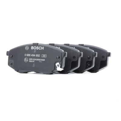 Billede af BOSCH 0 986 494 692 Bremseklodser Low Metallic med akustisk advarsel for slid anti knirke plade HYUNDAI: ix20, KIA: SOUL 2