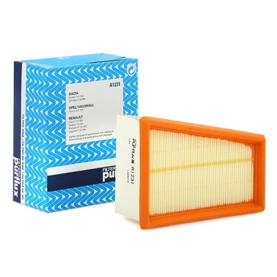 Billede af PURFLUX A1231 Luftfilter 69 140 177 Filterindsats RENAULT: MEGANE 2 Kombi, CLIO 2, TRAFIC Kasten, DACIA: Duster SUV, Van, LOGAN