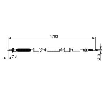 Billede af BOSCH 1 987 482 580 Håndbremsekabel 1793 ALFA ROMEO: Giulietta Van, Hatchback