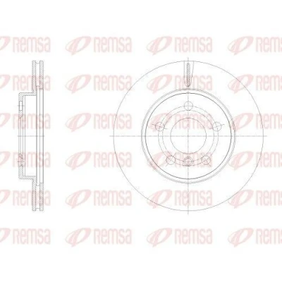 Billede af REMSA Bremseskive BMW: foraksel 280mm 20mm 5 ventileret 62532.10 34116861649,34116866293,6861649,6866293 Bremseskiver, Skivebremser