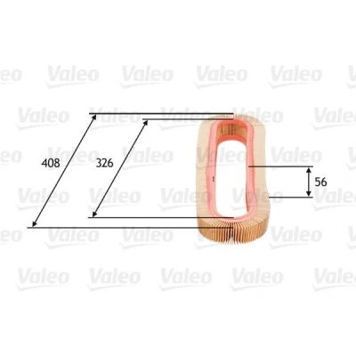Billede af VALEO 585667 Luftfilter 56 408 Filterindsats MERCEDES BENZ: W124 Sedan, 190, Stationcar