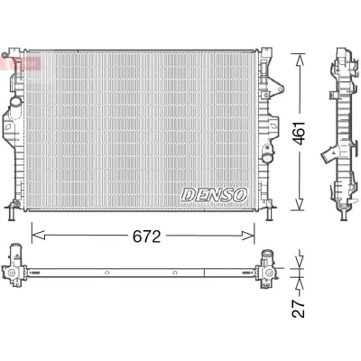 Billede af DENSO DRM10048 Radiator 672 477 27