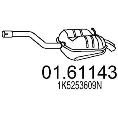 Billede af MTS 01.61143 Lydpotte 990 VOLKSWAGEN: Golf 5