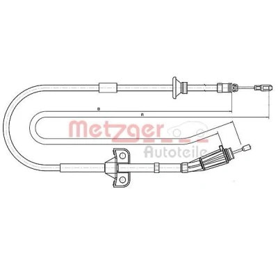 Billede af METZGER 10.8189 Håndbremsekabel bagved til venstre 2160/2087 COFLE VOLVO: XC90 I, XC70 I Cross Country