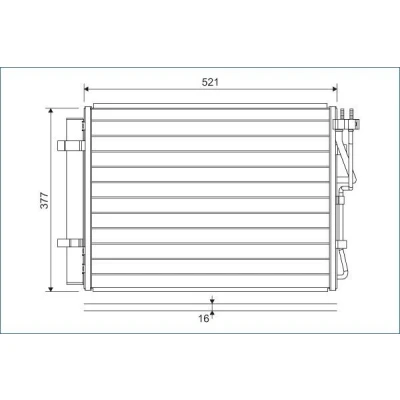 Billede af VALEO 822624 Kondensator med tørrer Aluminium 377