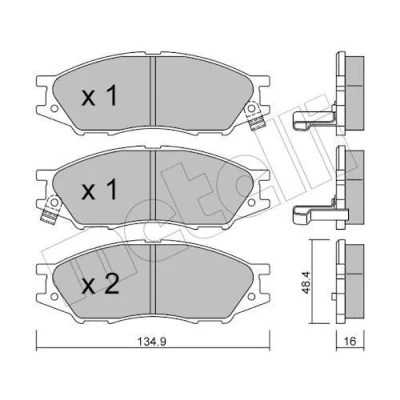 Billede af Bremseklodser METELLI 22 0810 0