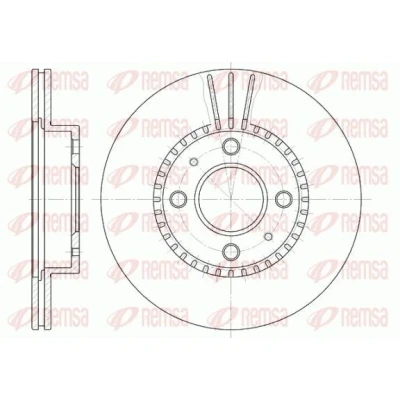 Billede af REMSA 6430.10 Bremseskiver foraksel 247, 247 18 4 ventileret NISSAN: ALMERA 1
