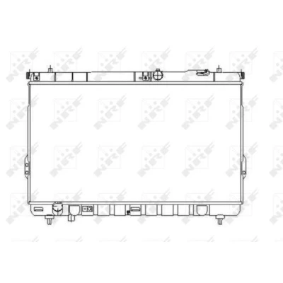 Billede af NRF 53358 Radiator Aluminium 725 400 19 Loddet køleripper HYUNDAI: Santa Fe I