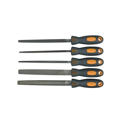 Billede af NEO TOOLS 37 610 Filsæt 200 5 Ansatsfil, Trekantfil, Firkantfil, Halvrundfil, rundfil