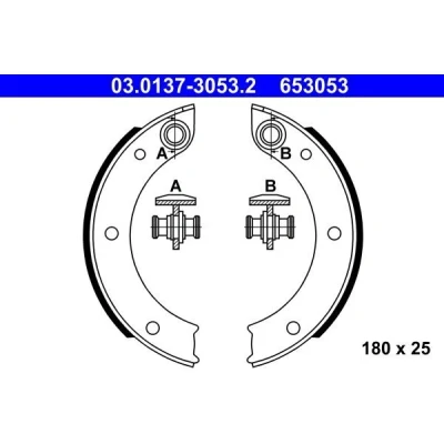 Billede af ATE 03.0137 3053.2 Håndbremseklodser uden arm