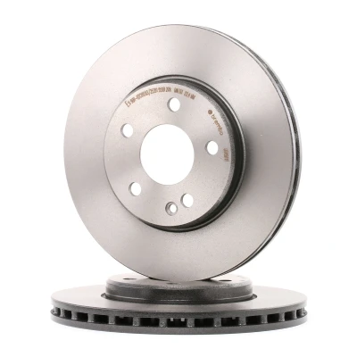 Billede af BREMBO COATED DISC LINE 09.8681.11 Bremseskiver 288 25 5 indvendigt ventileret coatet højkarboniseret med skruer MERCEDES BENZ: B klasse, A klasse