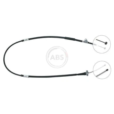Billede af A.B.S. K16048 Håndbremsekabel 1727 Tromlebremse til venstre /højrestyring TOYOTA: Carina E Sedan