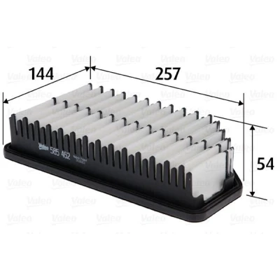Billede af VALEO 585462 Luftfilter 53 144 257 Filterindsats KIA: RIO 3, 3 Stufenheck, Soul I, HYUNDAI: Veloster