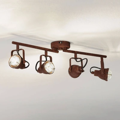 Billede af Loftlampe Bente rust lang 4 lyskilder