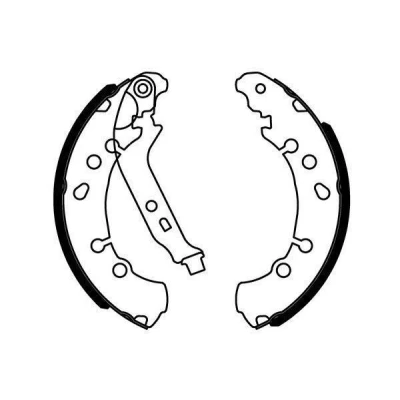 Billede af TEXTAR 91075000 Bremsebakker 203 38 med håndbremsegreb uden tilbehør manuel justering TOYOTA: Yaris III Hatchback, II Hatchback