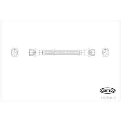 Billede af CORTECO 19036819 Bremseslange 153 TOYOTA: Auris Hatchback