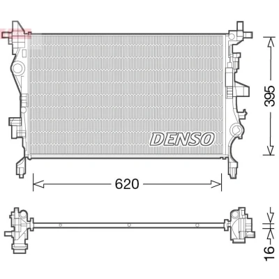 Billede af Køler, motorkøling DENSO DRM06036