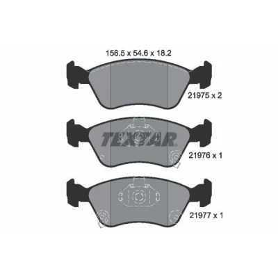 Billede af TEXTAR 2197502 Bremseklodser med akustisk advarsel for slid TOYOTA: Avensis I Stationcar, Liftback, Sedan
