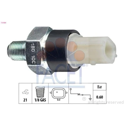 Billede af FACET 7.0180 Olietrykskontakt 1/8 GAS 1 Made in Italy OE Equivalent NISSAN: Qashqai 2, RENAULT: GRAND SCENIC 3