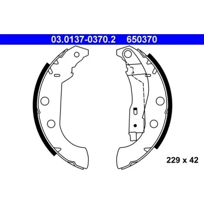 Billede af ATE 03.0137 0370.2 Bremsebakker 229 42 med arm