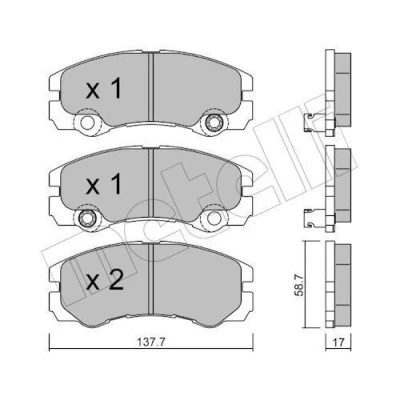 Billede af Bremseklodser METELLI 22 0357 1