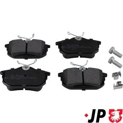Billede af JP GROUP 6163700110 Bremseklodser bagaksel med akustisk advarsel for slid MITSUBISHI: COLT 6, Space Star, Carisma Hatchback, VOLVO: V40 Stationcar