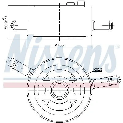 Billede af Oliekøler, motorolie NISSENS 91435