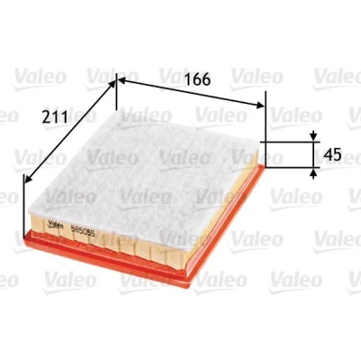 Billede af VALEO 585055 Luftfilter 45 165 210 Filterindsats med forfilter OPEL: Corsa B Hatchback, Tigra Coupe