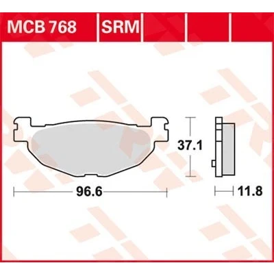 Billede af TRW Sinter Maxi Scooter MCB768SRM Bremseklodser