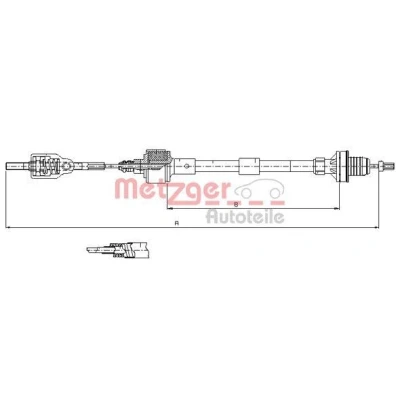 Billede af METZGER 11.2533 Koblingskabel COFLE OPEL: Corsa B Hatchback
