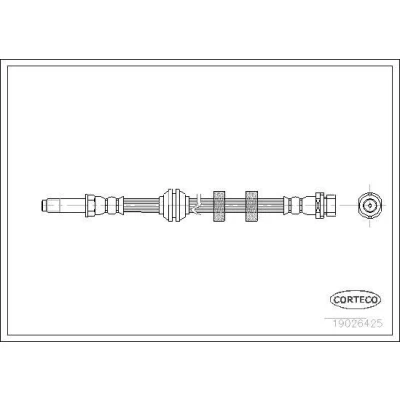 Billede af CORTECO 19026425 Bremseslange foraksel 375