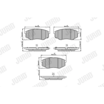 Billede af JURID 573454J Bremseklodser med akustisk advarsel for slid uden tilbehør HYUNDAI: ix20, KIA: Soul 2, I