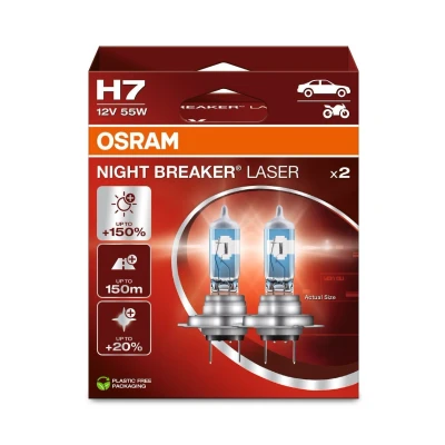 Billede af OSRAM 64210NL 2HB Pære, fjernlys H7 12V 55W
