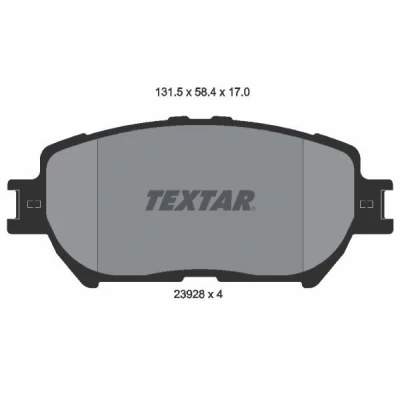 Billede af TEXTAR 2392801 Bremseklodser Ikke forberedt til slidindikator LEXUS: IS 2, TOYOTA: Camry V Sedan