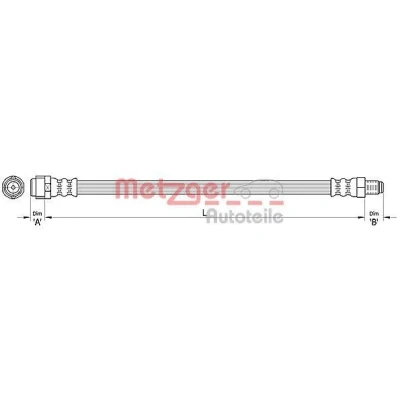 Billede af METZGER 4110317 Bremseslange 606